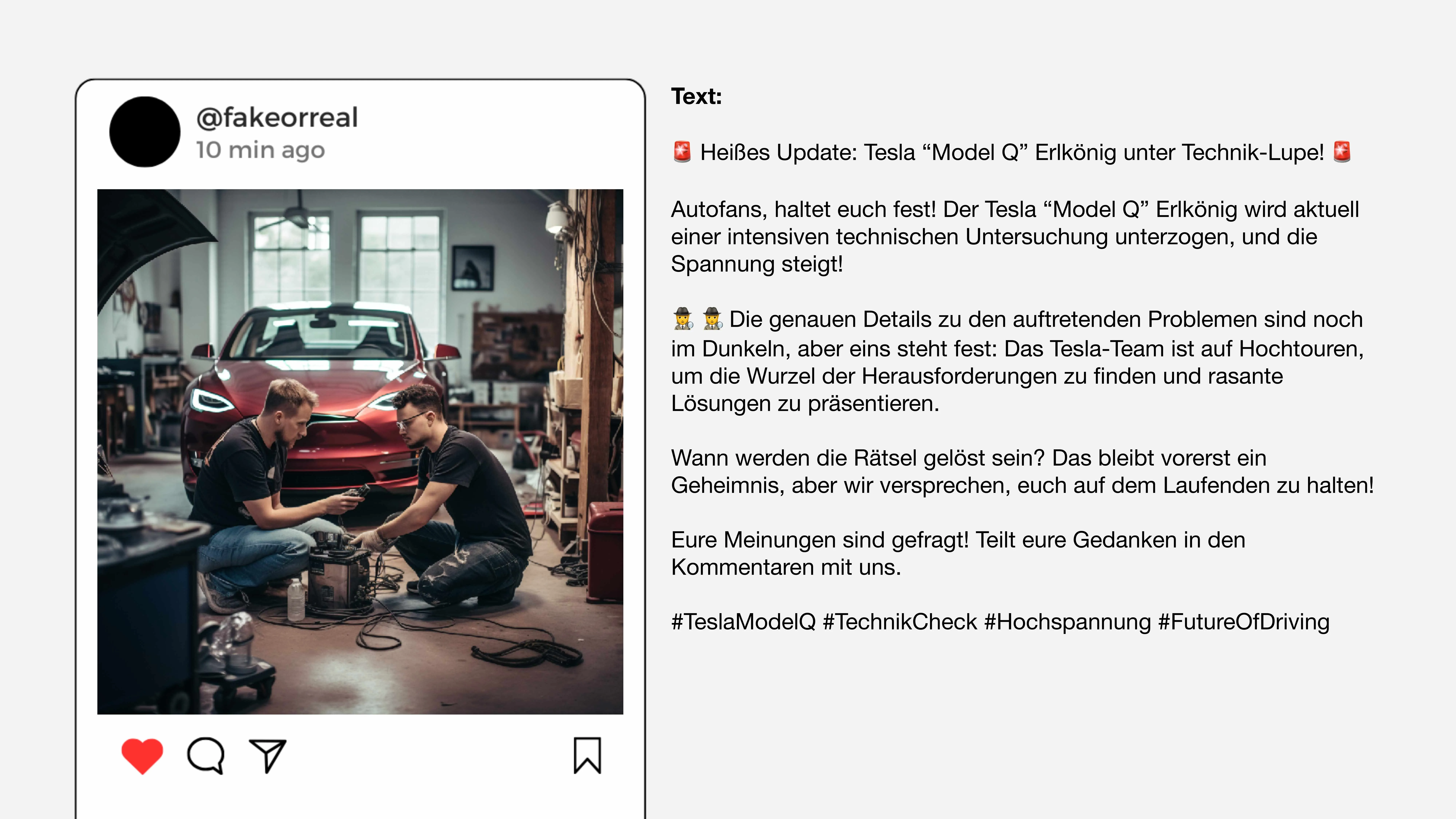 Fake or Real: Fictional social media content. Students had to work out whether the content was fake or real
