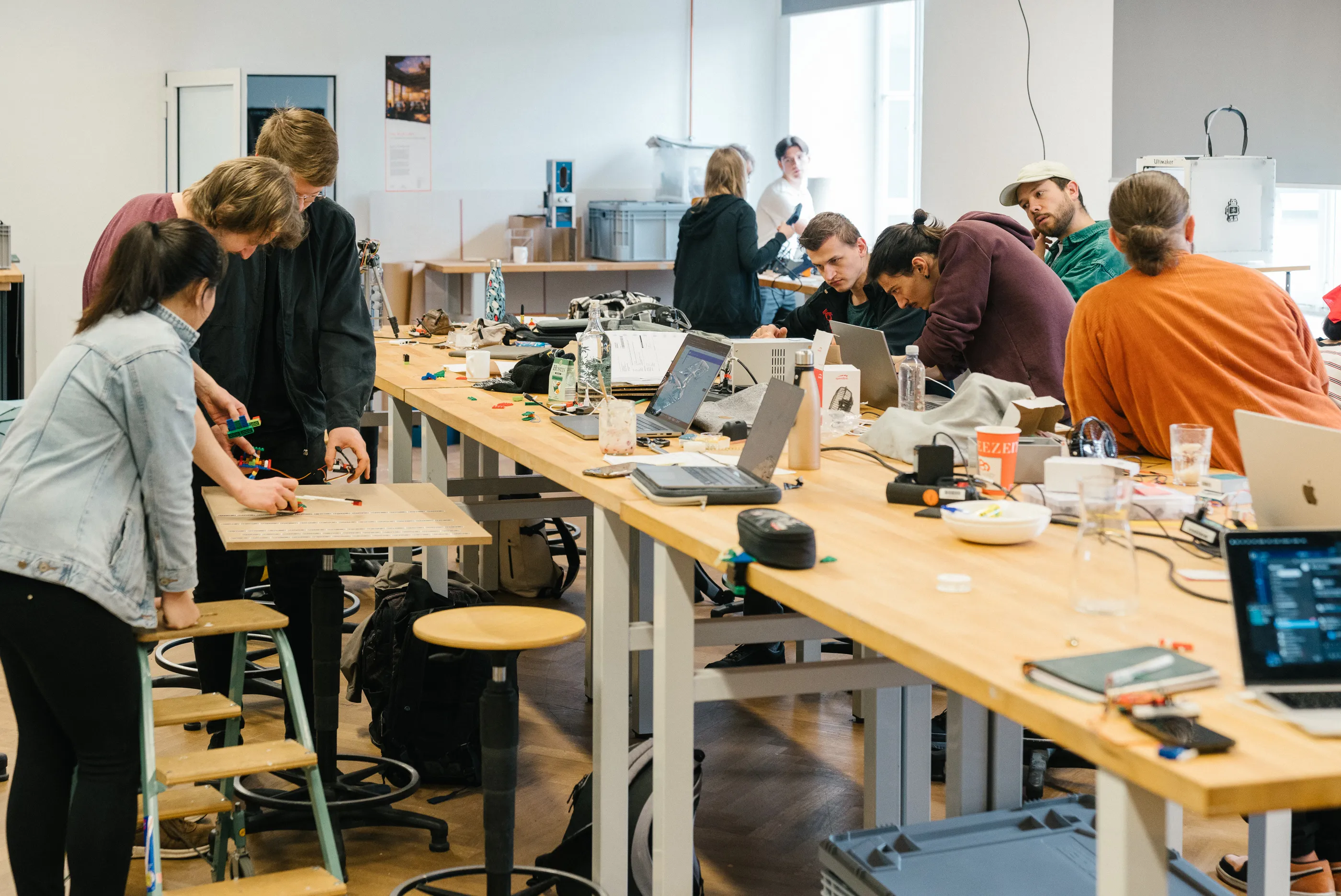 Hands-on session to explore the potential of the technology for designing new forms of AI-based interactions. Photo by Stefan Eigner