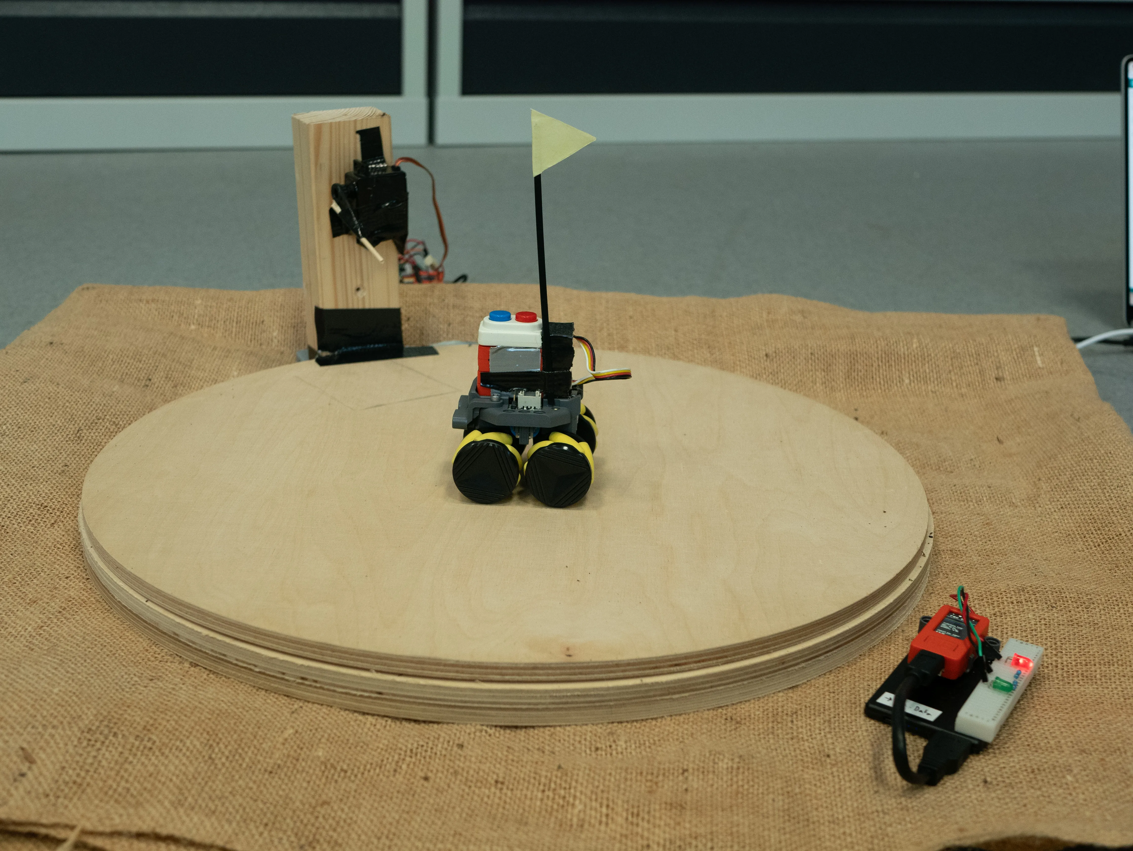 Impressions of the final AI-based Rube Goldberg machine.