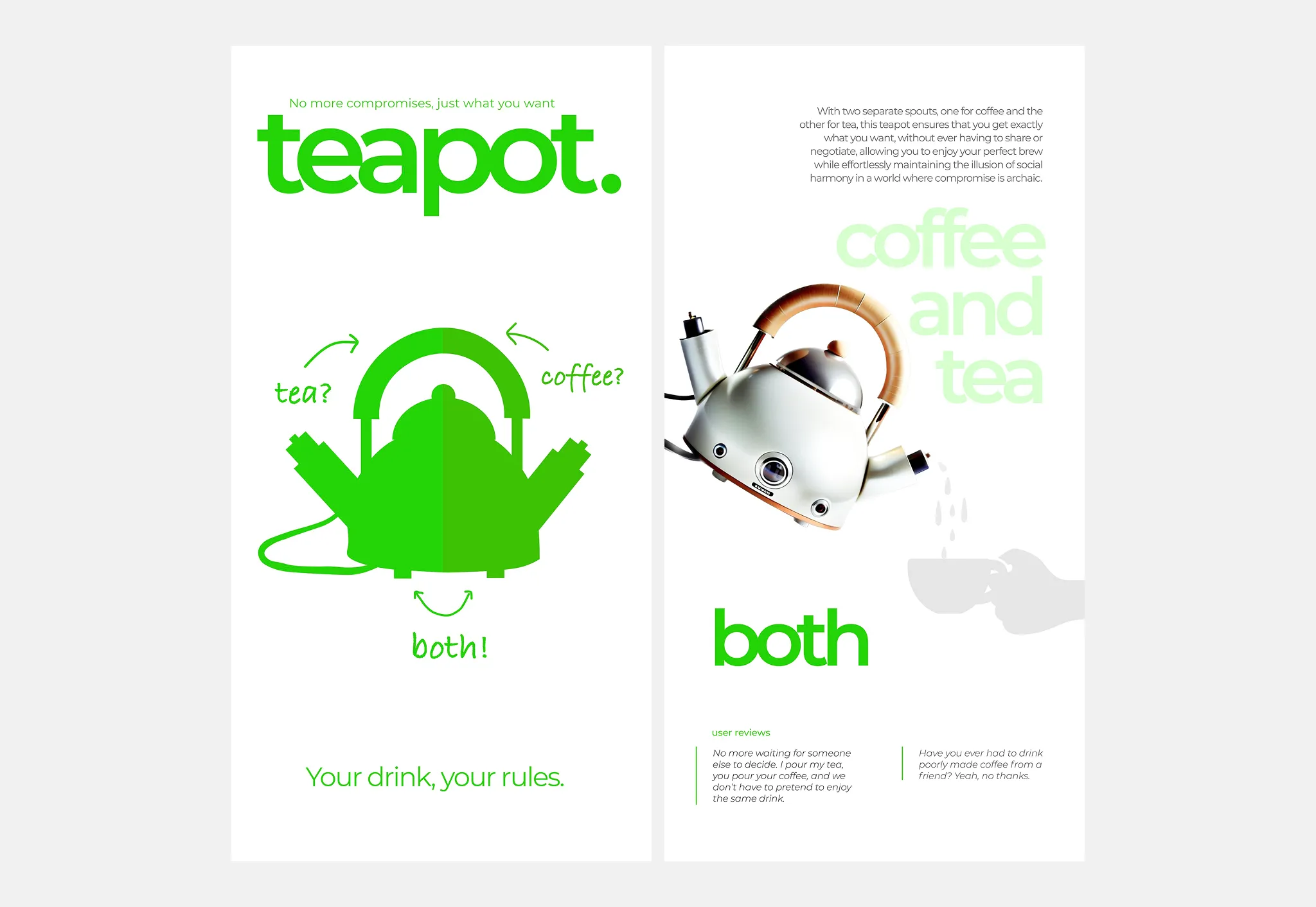 "Selfish Future" product brochures