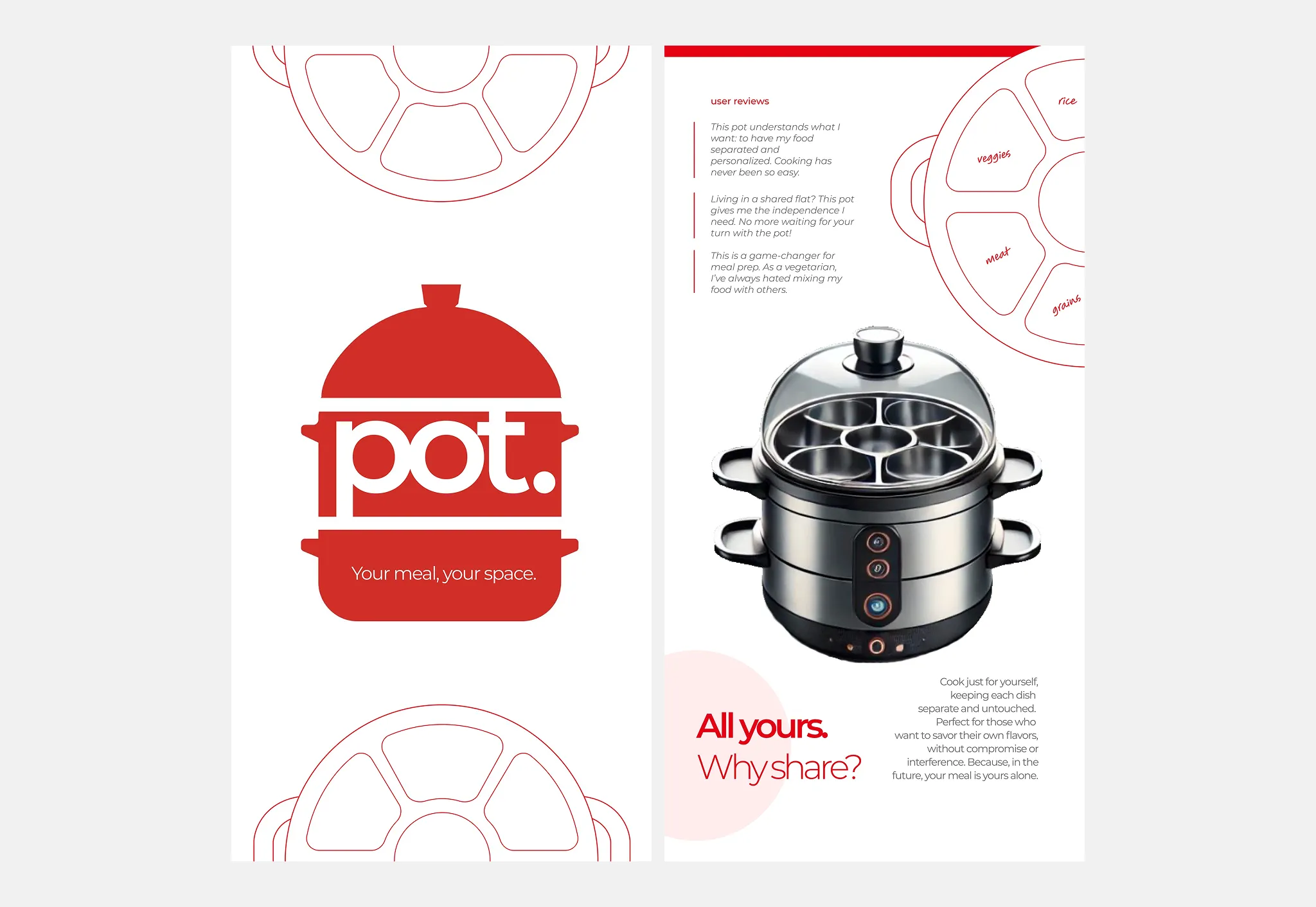 "Selfish Future" product brochures