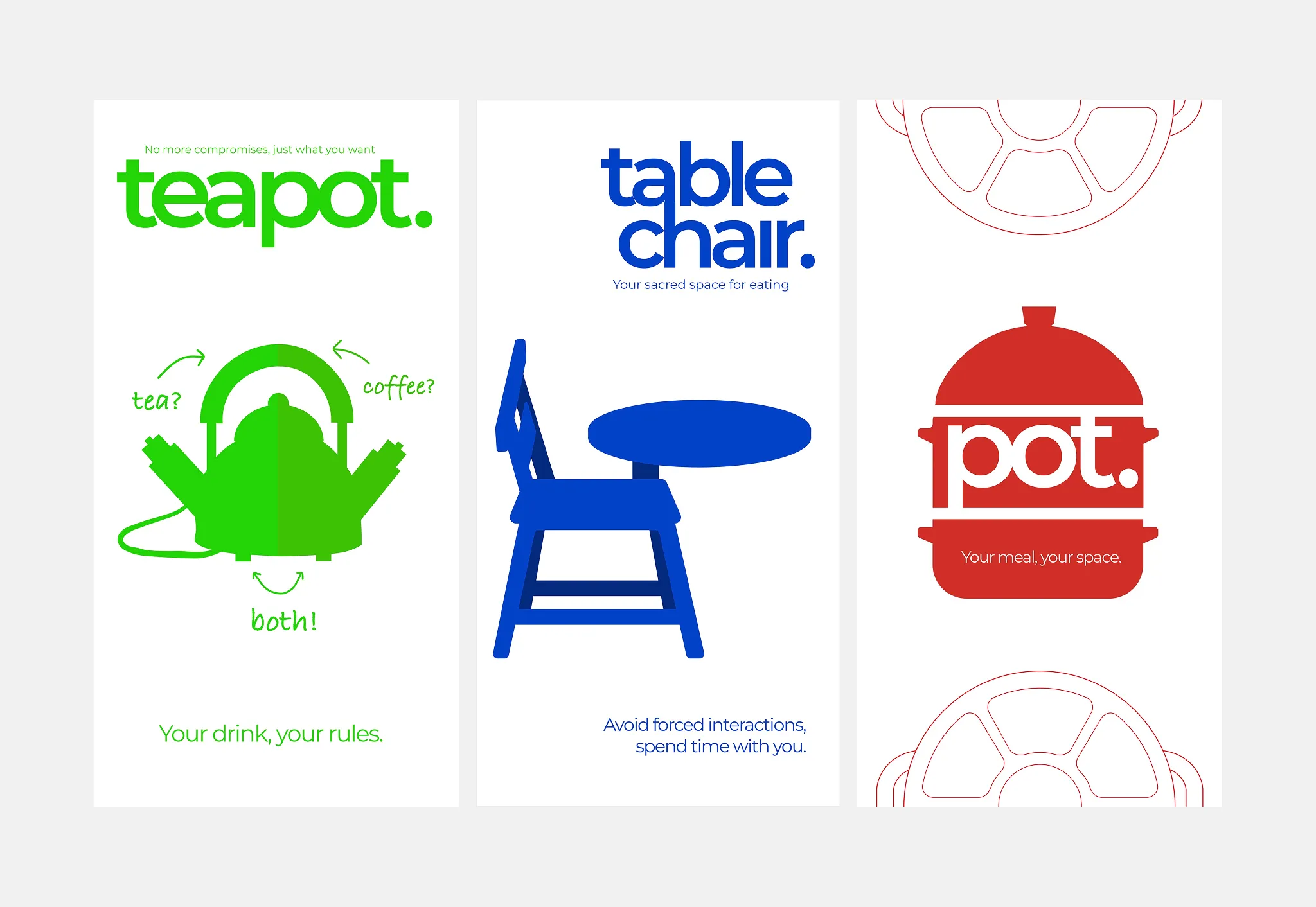 "Selfish Future" product brochures